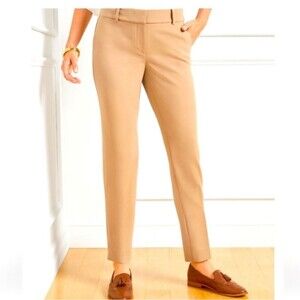 Talbots Hampshire ankle khaki dress pants split hem  sz 12